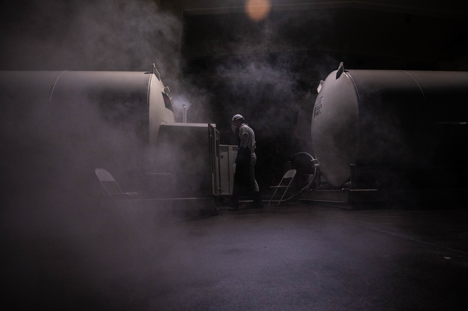 Airman checking tanks