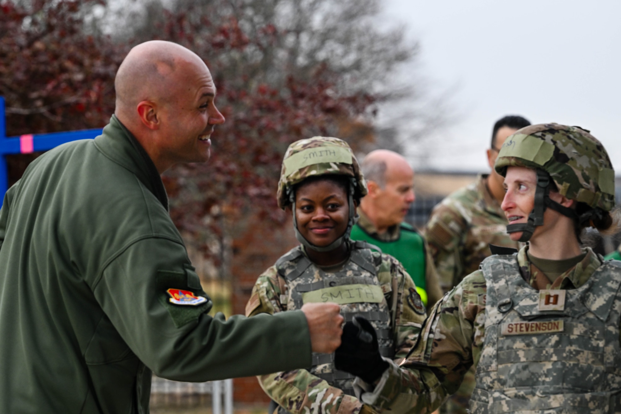 U.S. Airmen participate in Theater Aeromedical Evacuation System exercise.