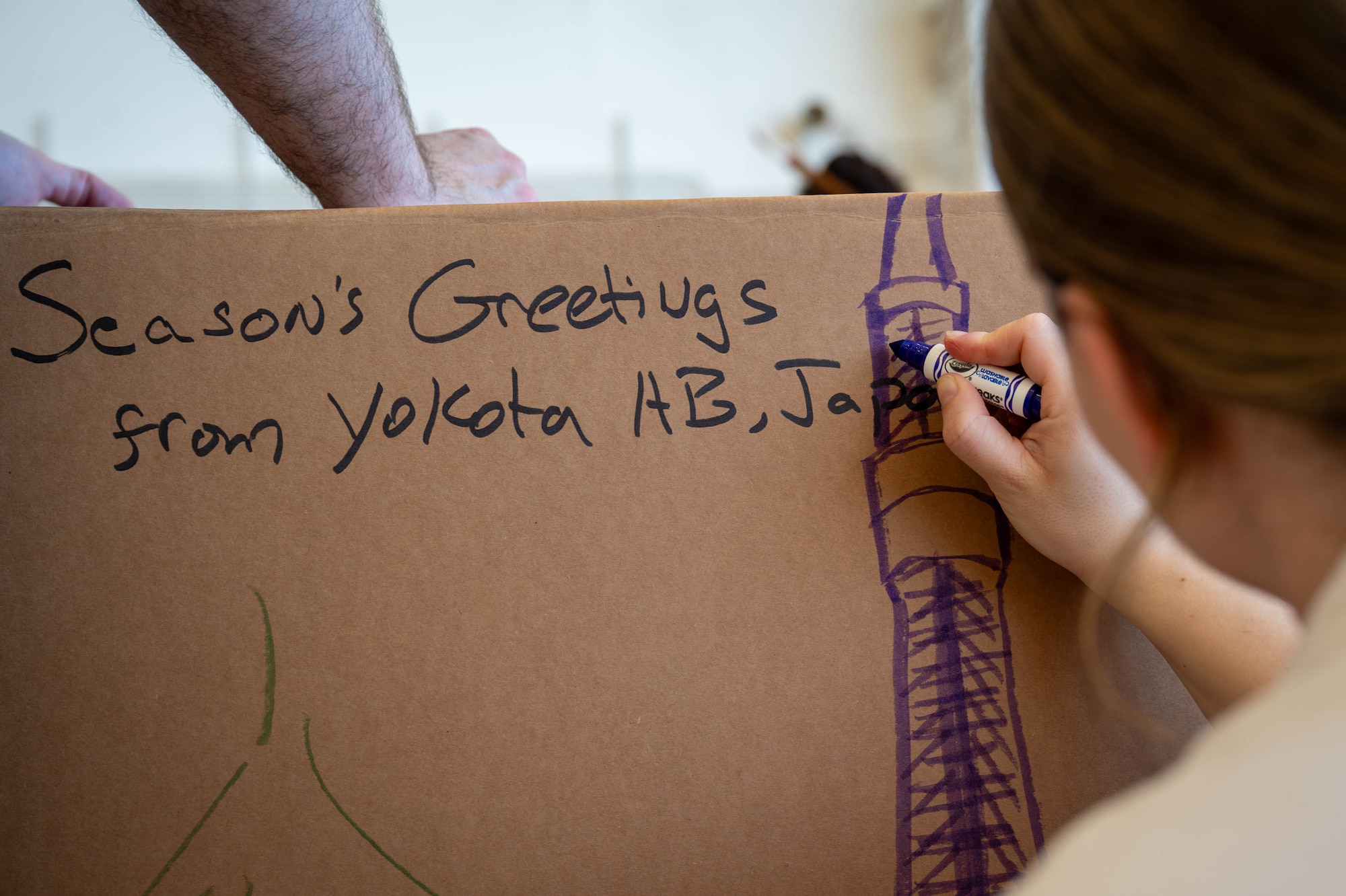 Service members decorate bundles