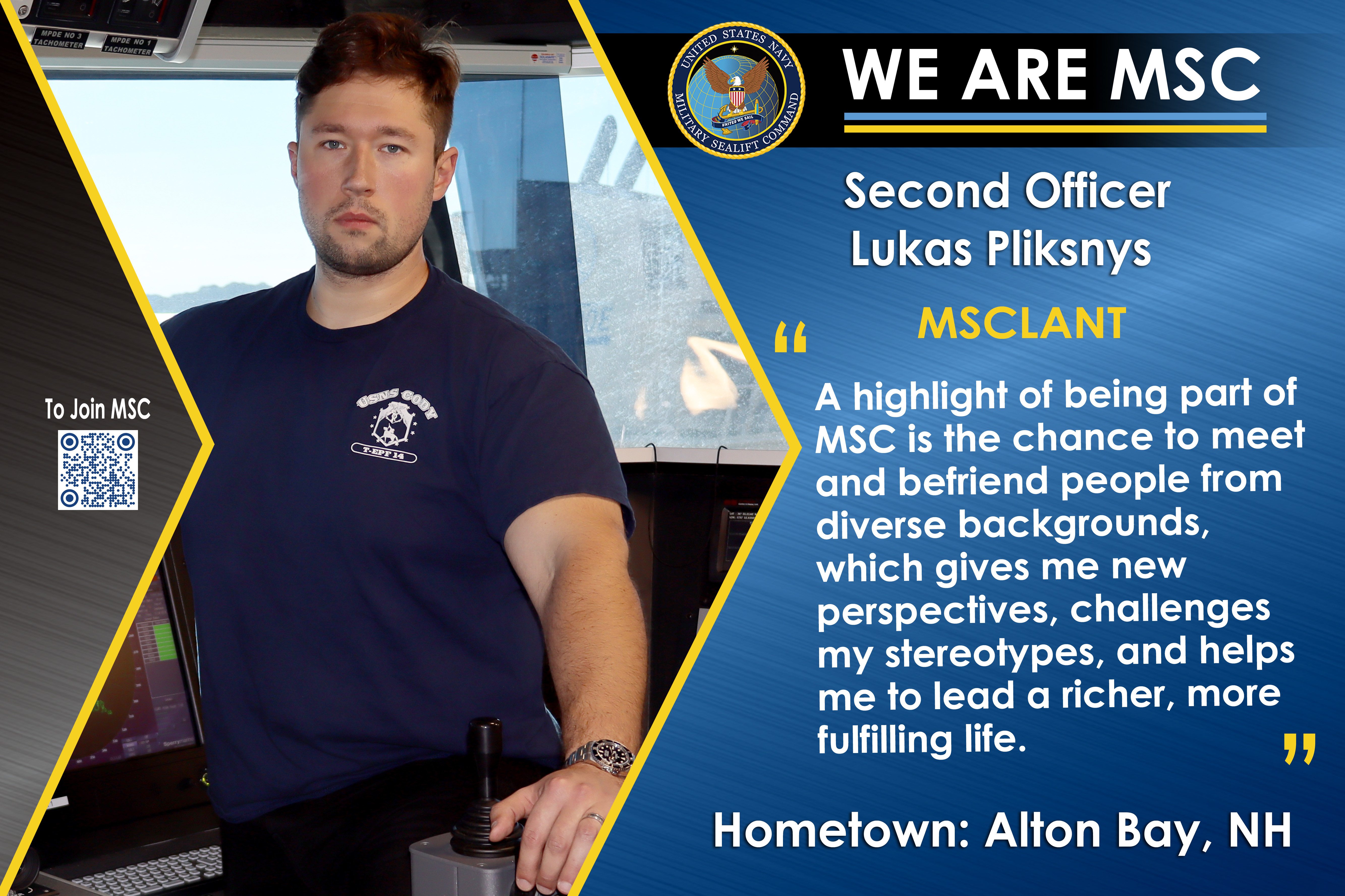 Second Officer/Navigator Lukas Pliksnys