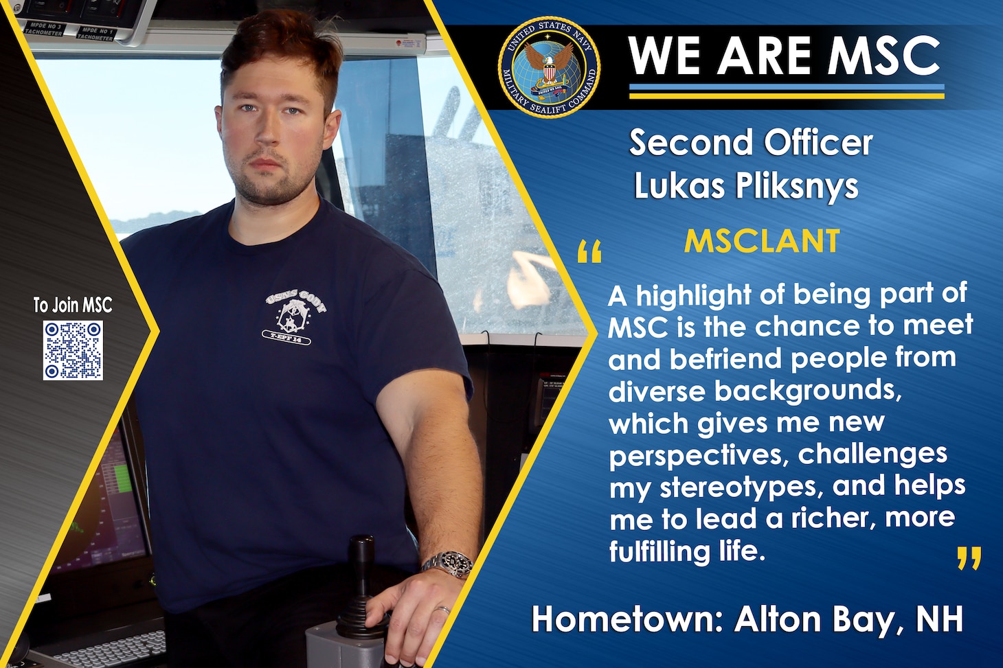 Second Officer/Navigator Lukas Pliksnys