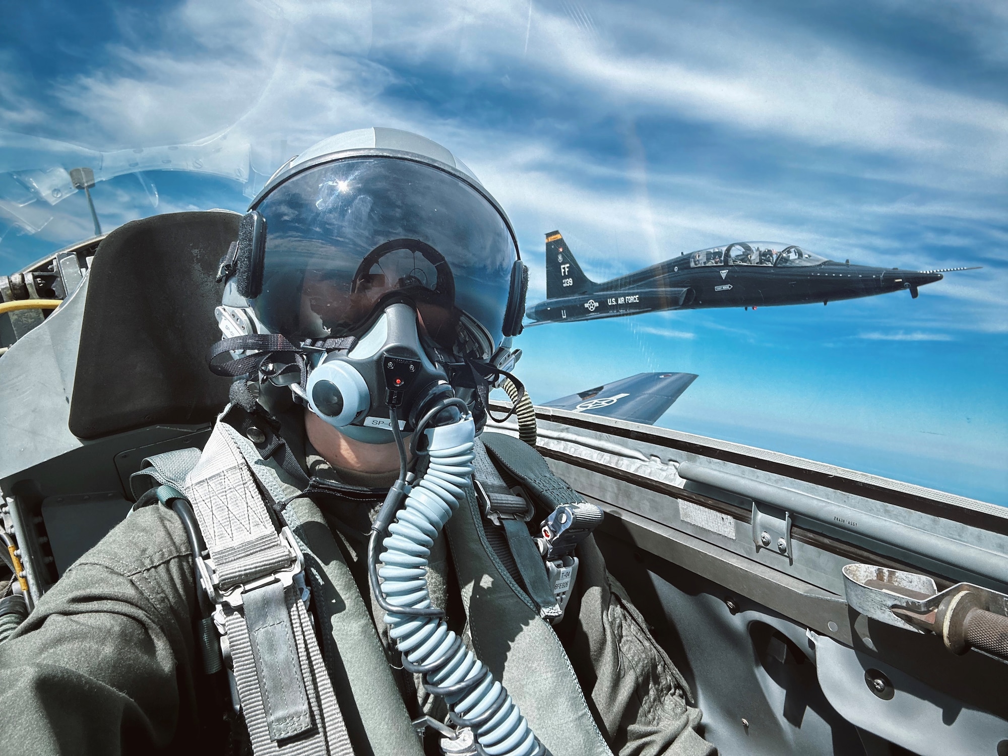 Airman in a jet.