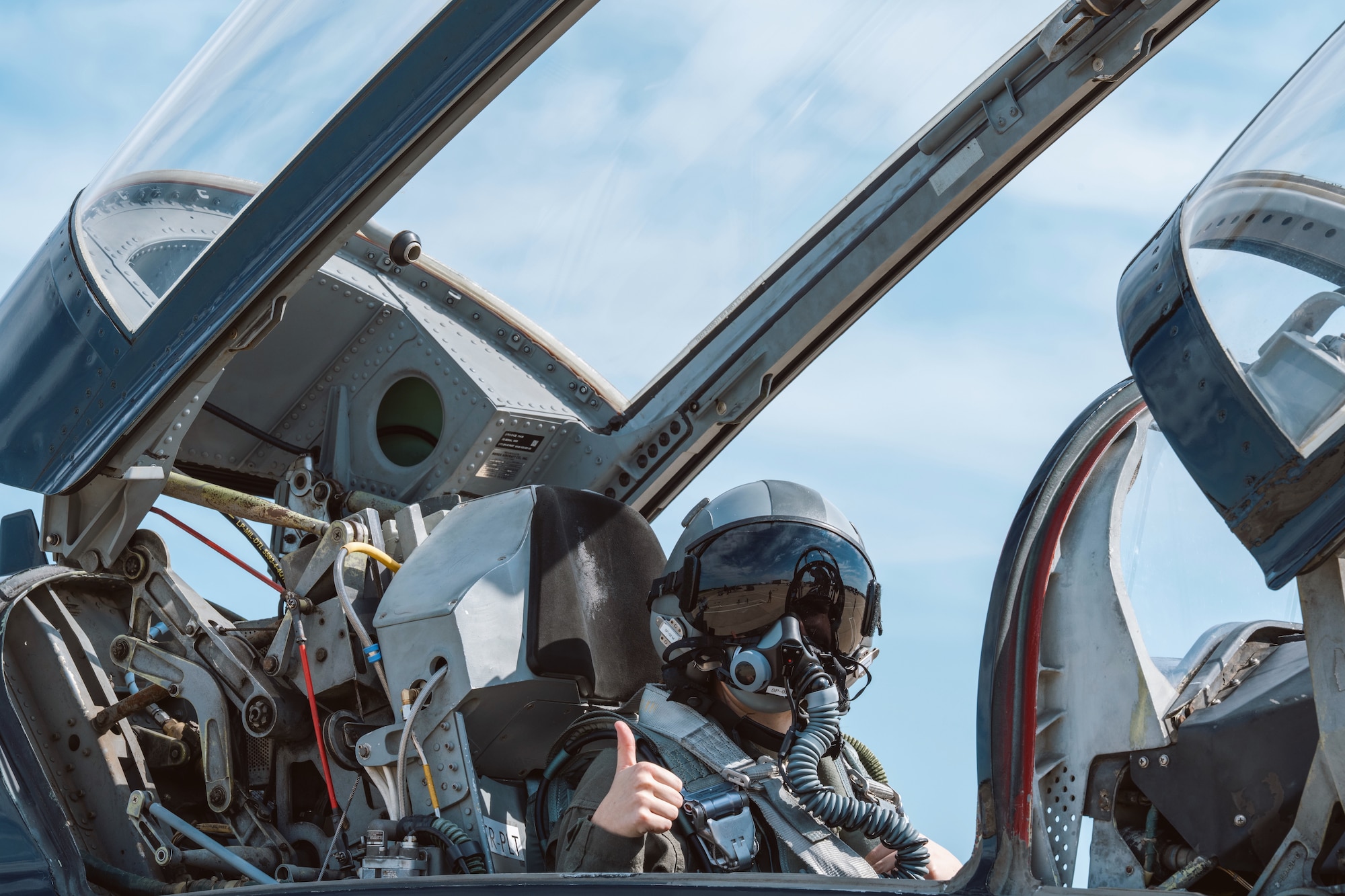 Airman in a jet.
