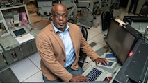 DAHLGREN, Va. – Rulx “Ro” Rosemond, a former U.S. Navy Aegis fire controlman and now a technical specialist and project lead for data links and sensors at Naval Surface Warfare Center Dahlgren Division, continues his lifelong mission of service by shaping how the Navy’s combat systems perform for the next generation. (Morgan Tabor/NSWCDD Photo)