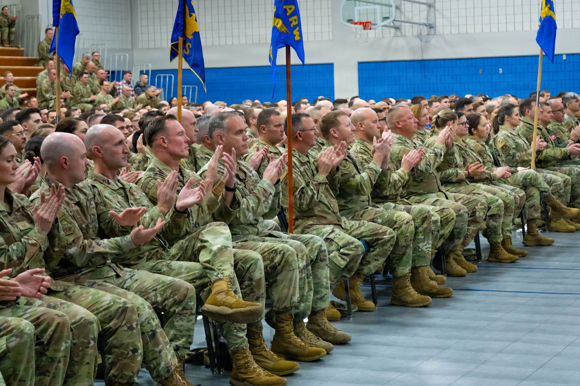 Airmen from the 134th Air Refueling Wing attend a historical ceremony at Mcghee Tyson Air National Guard Base