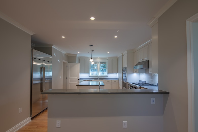 The U.S. Army Corps of Engineers, Louisville District renovates a kitchen in of one of the general quarters in the "Brick Quarters" Historic District, Oct. 10, 2025 at Wright-Patterson Air Force Base in Dayton, Ohio.

Modern standards are incorporated with preservation techniques to ensure the historic character of the 1930s Tudor Revival architecture homes.