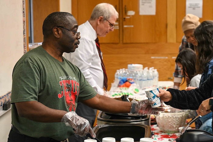 Service members serve