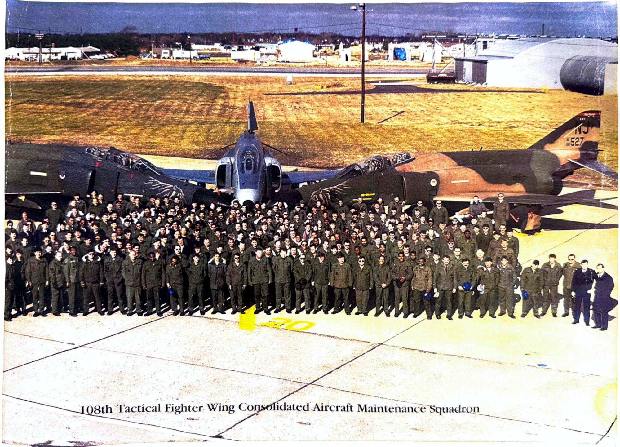 F-4E Phantom II maintenance squadron's group photo.