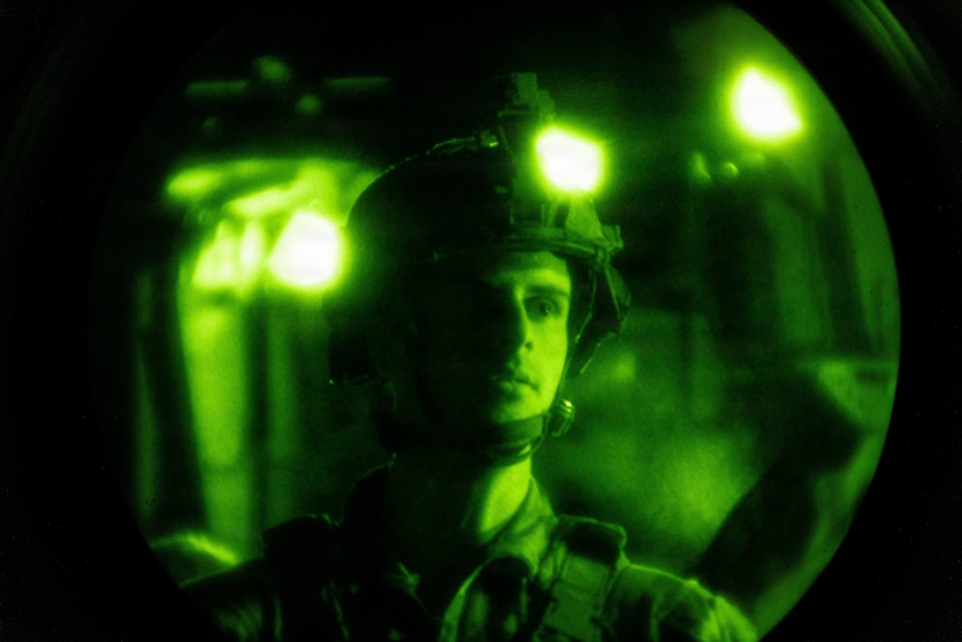 U.S. Soldiers assigned to Delta Company, 1st Battalion, 133rd Infantry Regiment, 2nd Brigade Combat Team, 34th Infantry Division, Iowa National Guard, conduct a range exercise within the U.S. Central Command area of responsibility, Oct. 9, 2025. The soldiers engaged targets with a .50-caliber machine gun and M249 light machine gun from a mine-resistant, ambush-protected all-terrain vehicle to enhance vehicle gunnery proficiency and crew coordination. (U.S. Army photo by Sgt. Zachary Ta)