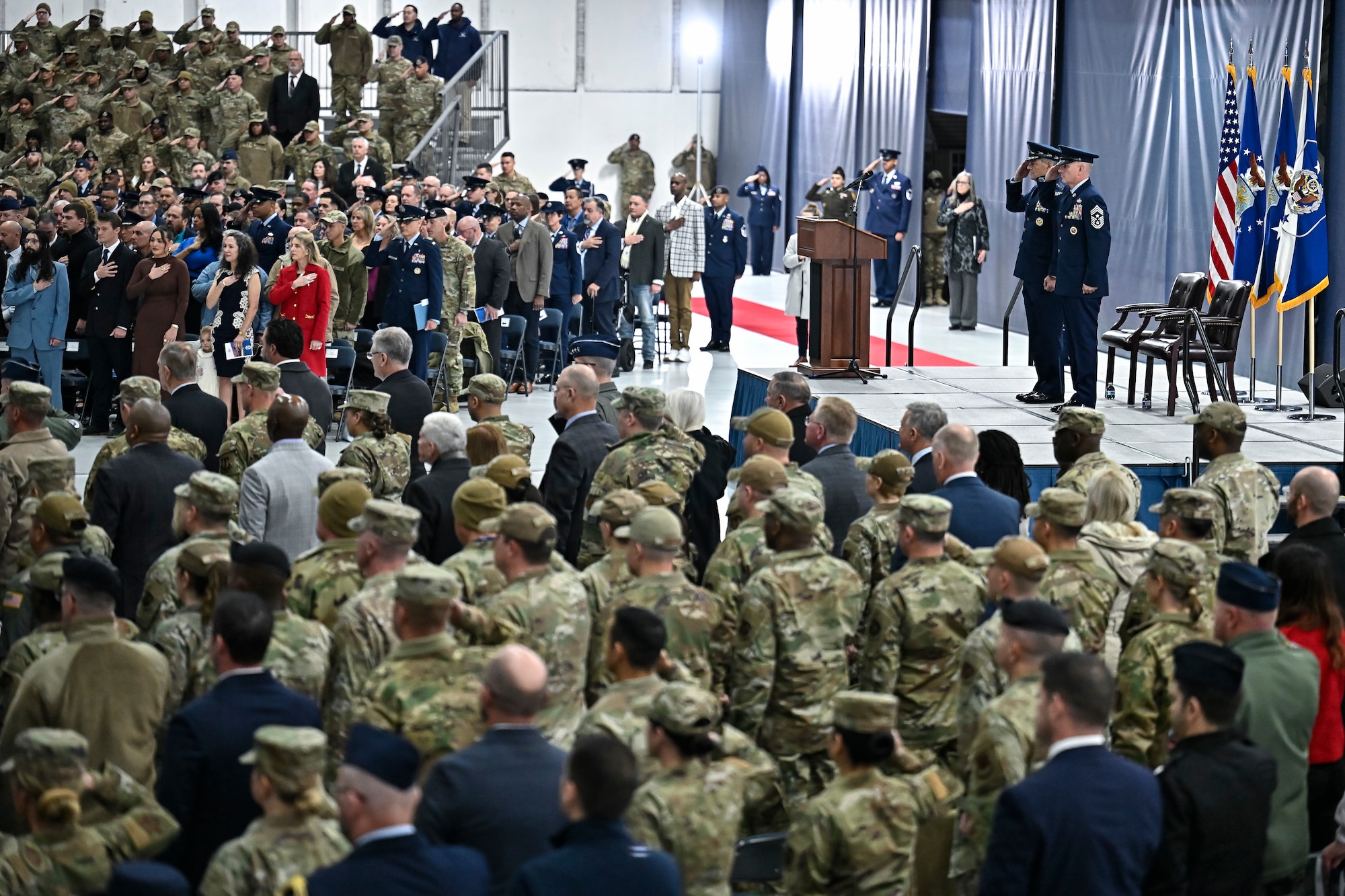 Chief Master Sgt. of the Air Force David Wolfe assumes command.