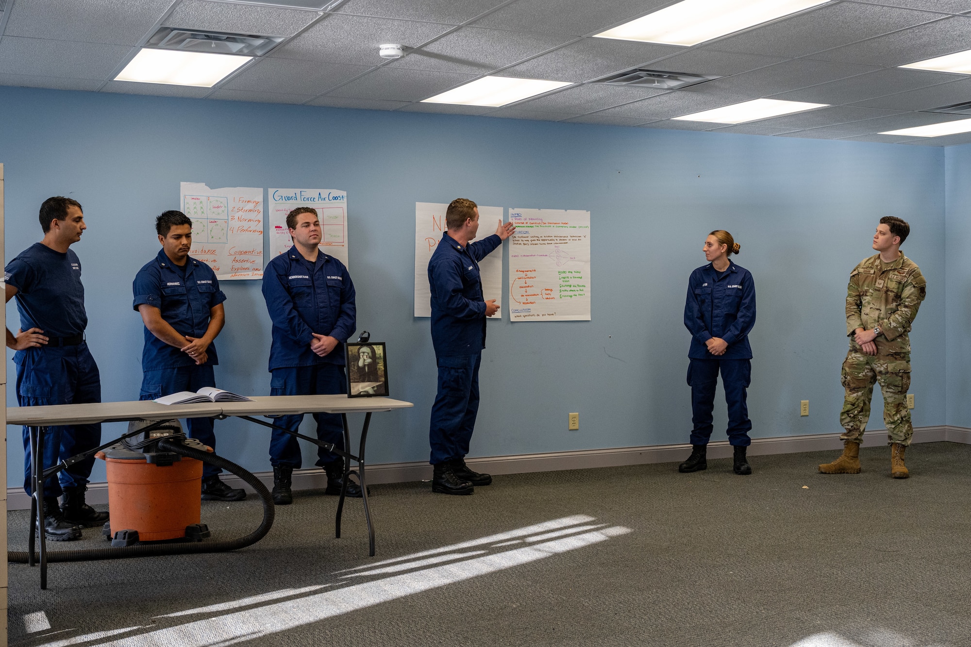 U.S. Service members attend Leadership and Management School.