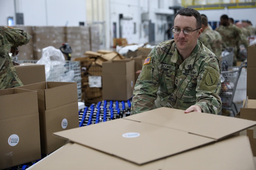 The Soldiers stepped up and answered the call with helping food insecurity needs caused by the 43-day government shutdown.
