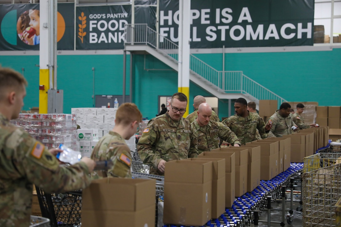 The Soldiers stepped up and answered the call with helping food insecurity needs caused by the 43-day government shutdown.