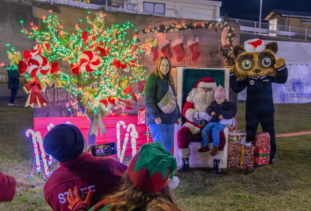 Santa Claus and Yoko-Pon joined Commander, Fleet Activities Yokosuka (CFAY) base community members at the annual CFAY MWR Tree Lighting Ceremony at Ikego Forest Natural Park's Joint Use Field December 4, 2025.