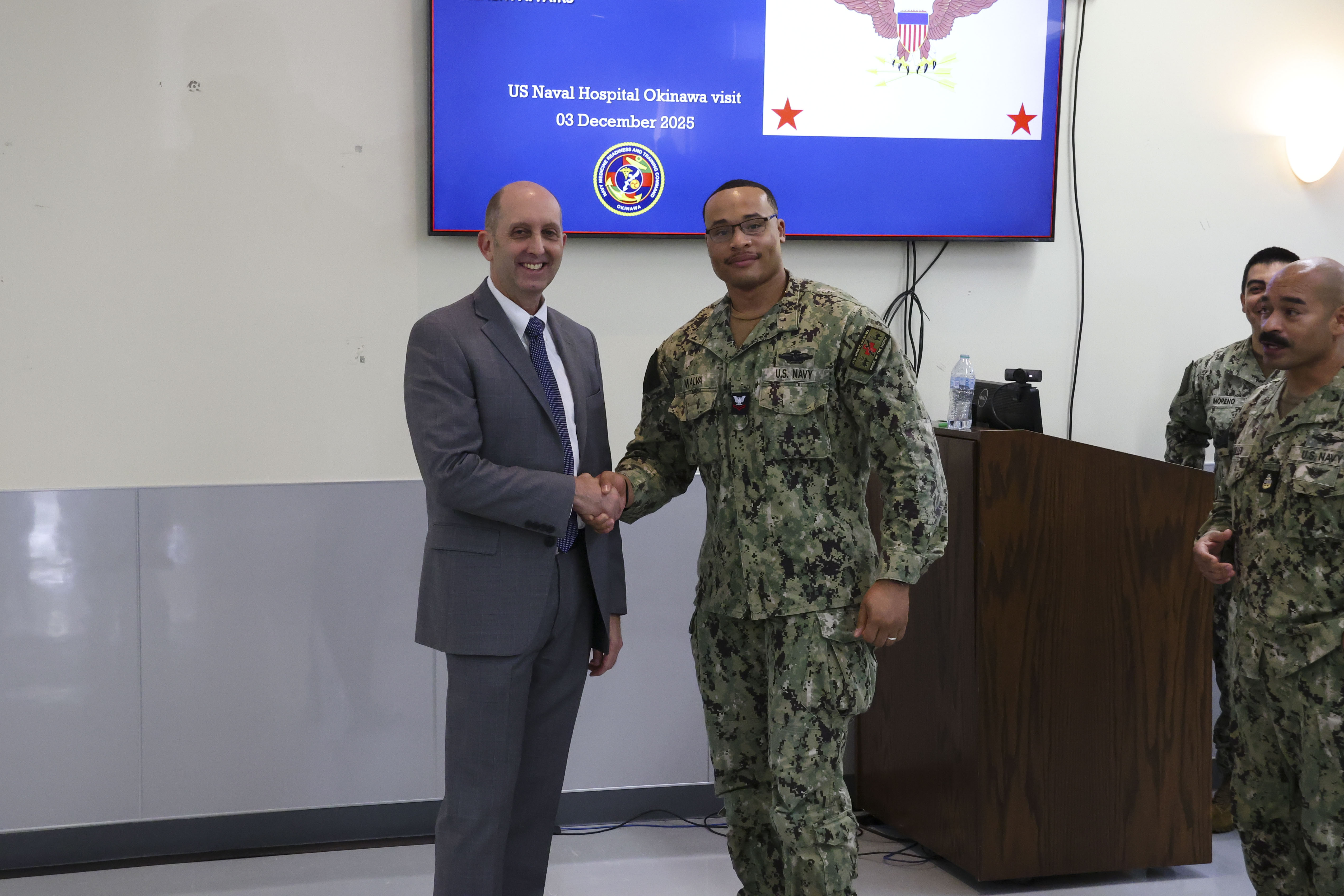Acting Secretary of War for Health Affairs Visits U.S. Naval