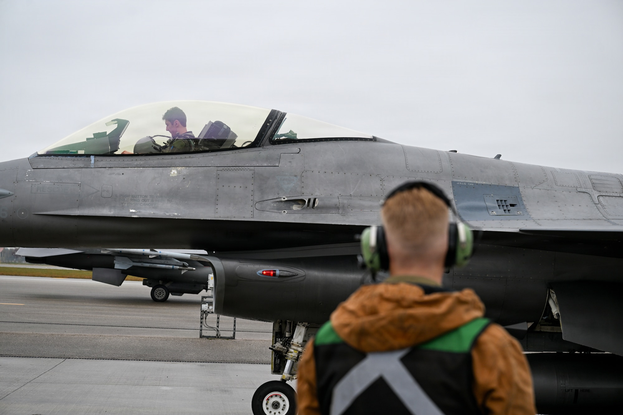 A jet prepares to fly.