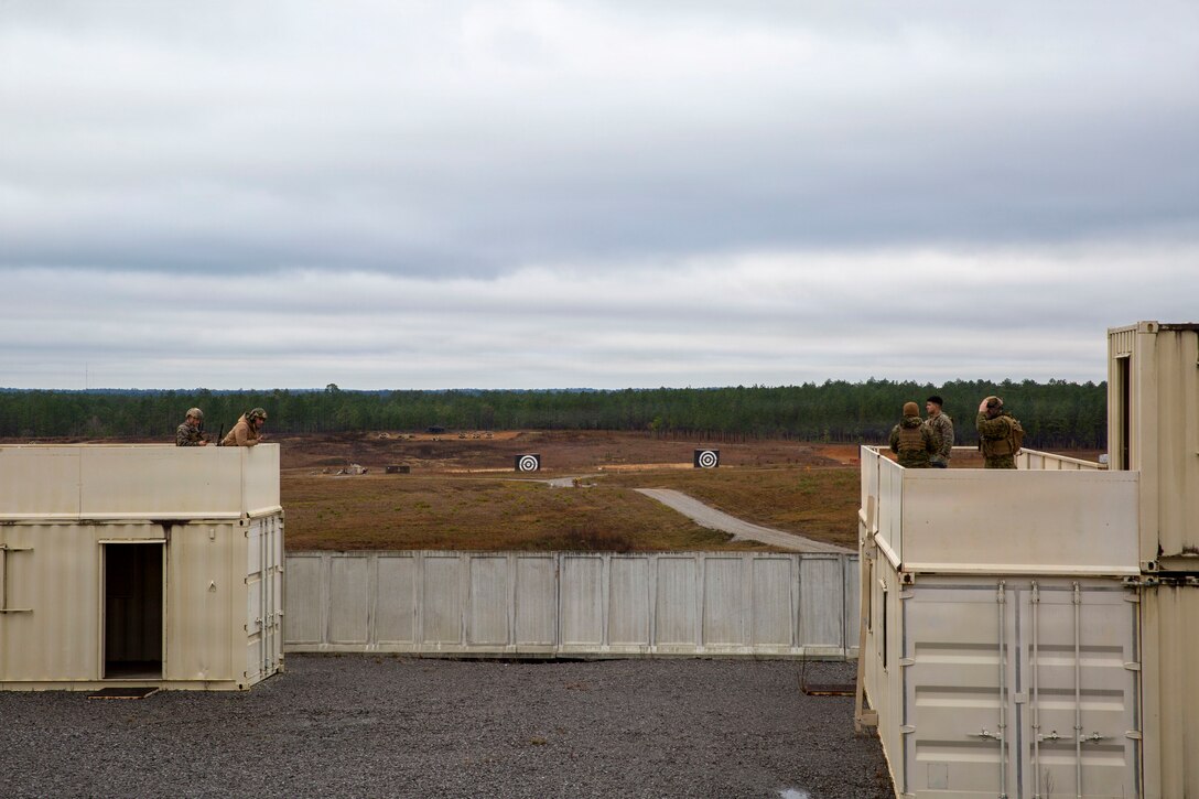 U.S. Marines with 3rd and 4th Naval Gunfire Liaison Company, Force Headquarters Group, Marine Forces Reserve, prepare for a tactical air-control party (TACP) exercise at Rattlesnake Range, Hattiesburg, Mississippi, Dec. 2, 2025. TACP exercises prepare prospective joint terminal attack controllers and joint fires observers for formal schools. (U.S. Marine Corps photo by Lance Cpl. Payton Goodrich)