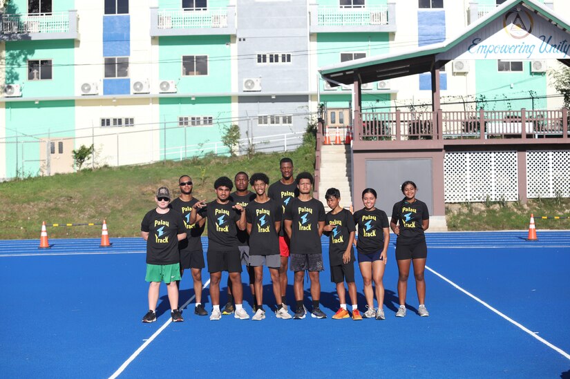 U.S. Army Civil Action Team lead strength and conditioning sessions for the Palau National Track Team in Anguar, Palau, 2025. The program enhances athletic performance while promoting teamwork and discipline. (Courtesy Photo)