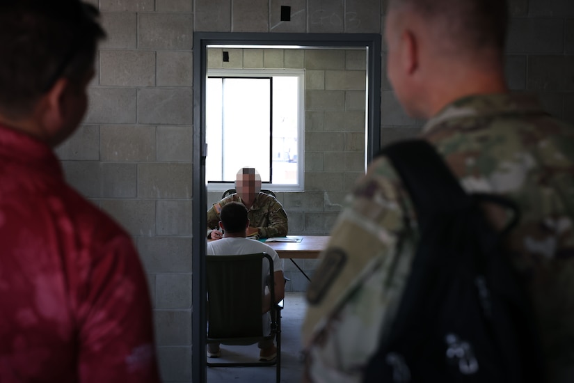 U.S. Army Soldiers assigned to the 311th Military Intelligence Battalion, 500th Military Intelligence Brigade–Theater, conduct mock interrogations to train during Exercise Vigilant Pacific (VIGPAC) at Gallipoli Barracks in Queensland, Australia, Nov. 10-20, 2025.