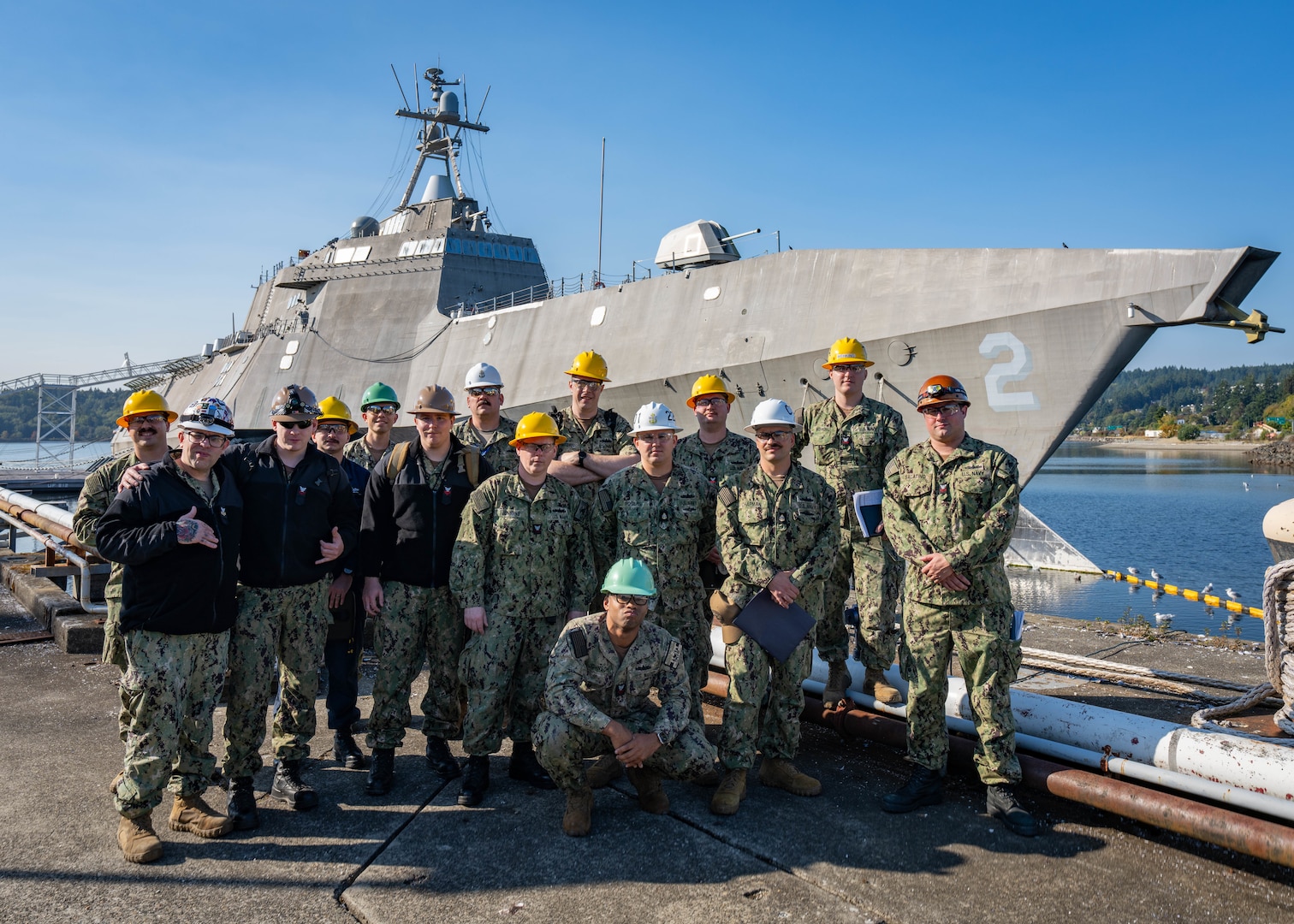 Sailors from TRFB pose for a photo during the Corrosion Control Program Training.