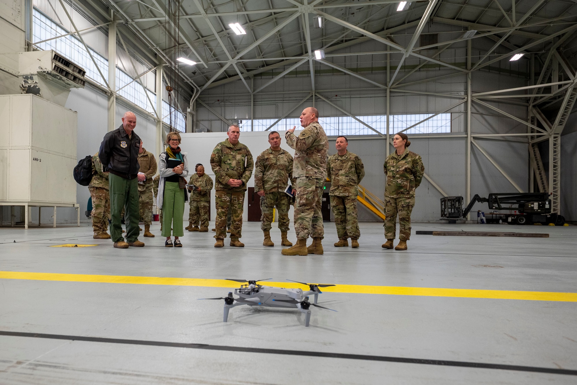 U.S. Air Force Maj. Gen. Charles Bolton, Eighteenth Air Force commander, and Chief Master Sgt. Joseph Arce, 18th AF command chief, recently concluded a visit to Joint Base Lewis-McChord, where they engaged with Airmen and leaders across the 62d Airlift Wing, 627th Air Base Group and other units.
