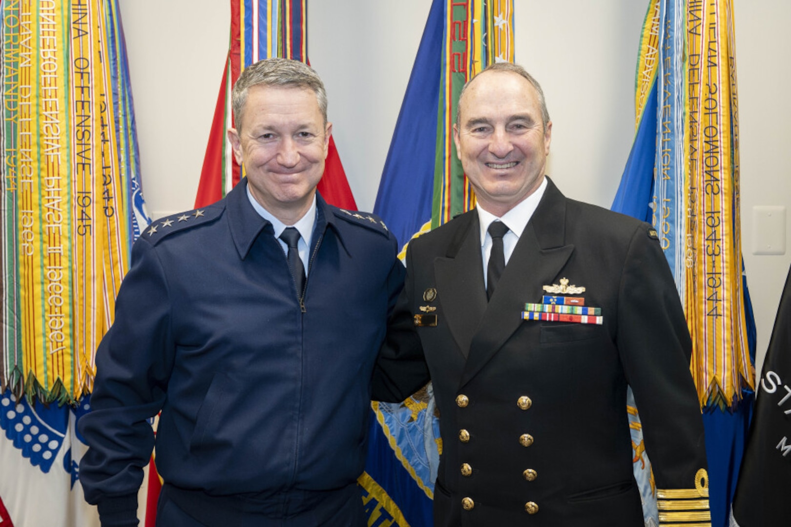 Official photo from Joint Chiefs of Staff General Dan Caine’s meeting with Australian Chief of the Defence Force Admiral David Johnston AC RAN