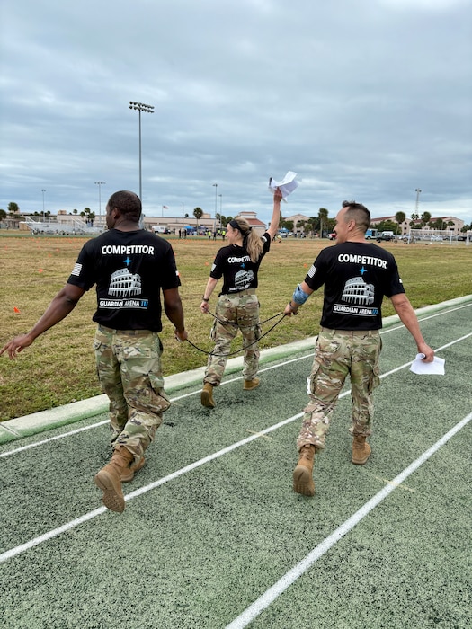 guardians and airmen compete in the guardian arena