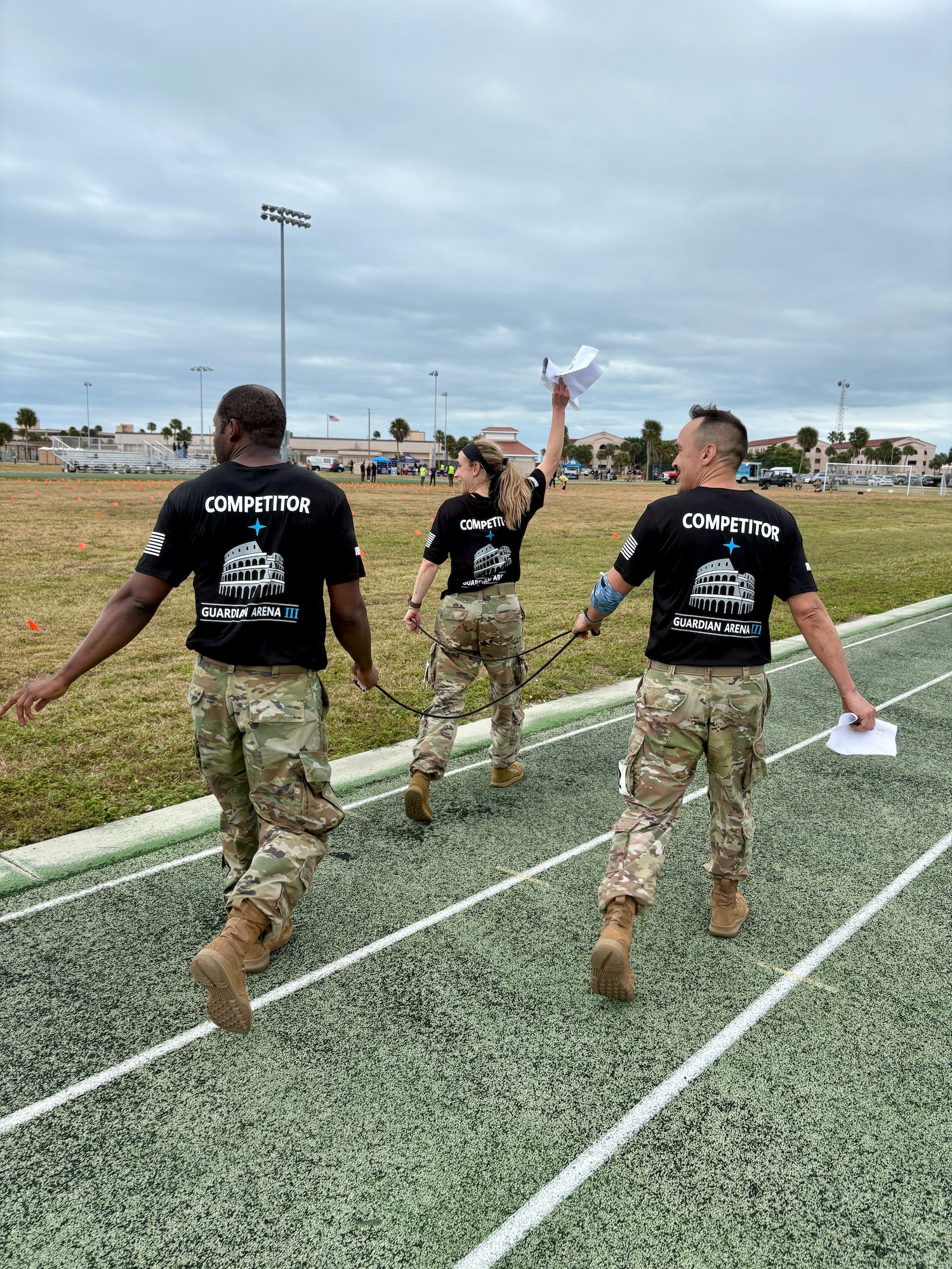 guardians and airmen compete in the guardian arena