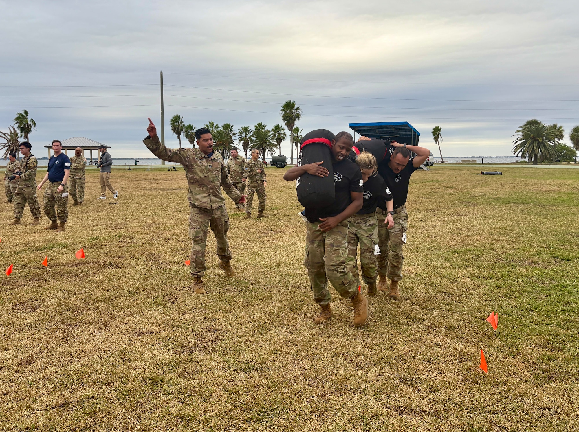 Guardians and airmen compete in the guardian arena