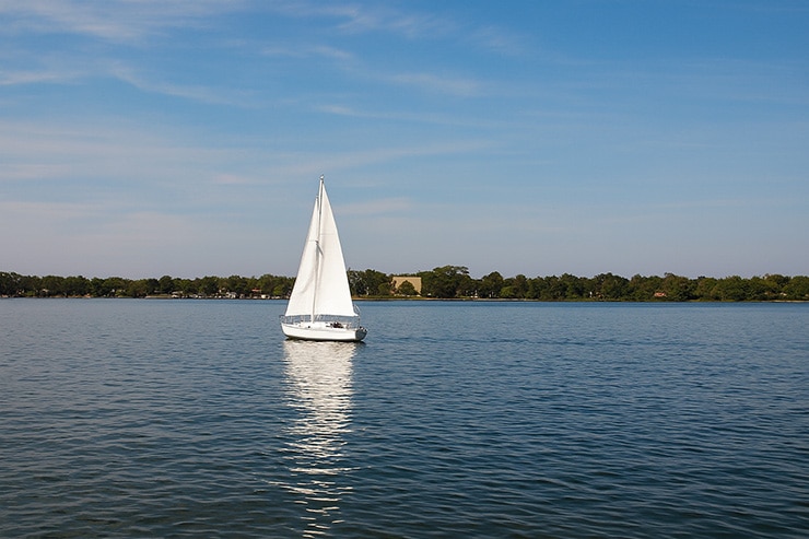 Sailboat on the water
