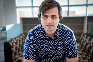 BLACKSBURG, Va. – Will DeStaffan, a computer science graduate student at Virginia Tech, has teamed up with Naval Surface Warfare Center Dahlgren Division to rethink radar clutter. The work is part of the Naval Engineering Education Consortium, an initiative connecting students in project-based research to advance the Navy’s tech capabilities. (Tonia Moxley/Virginia Tech)