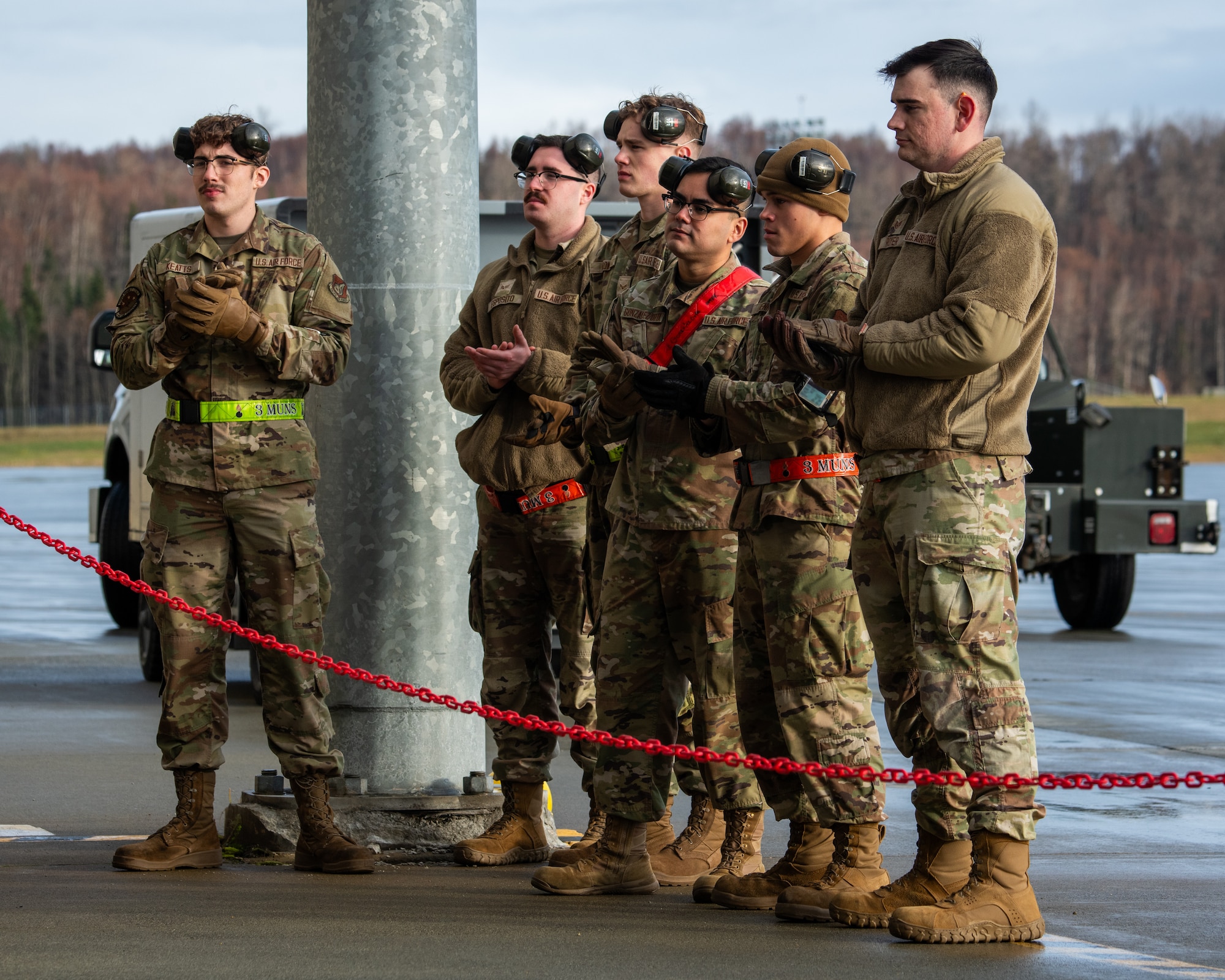 Crew chiefs, Munitions, commonly known as “AMMO”, and weapons Airmen formed different teams to demonstrate their skills in front of their peers and leaders.