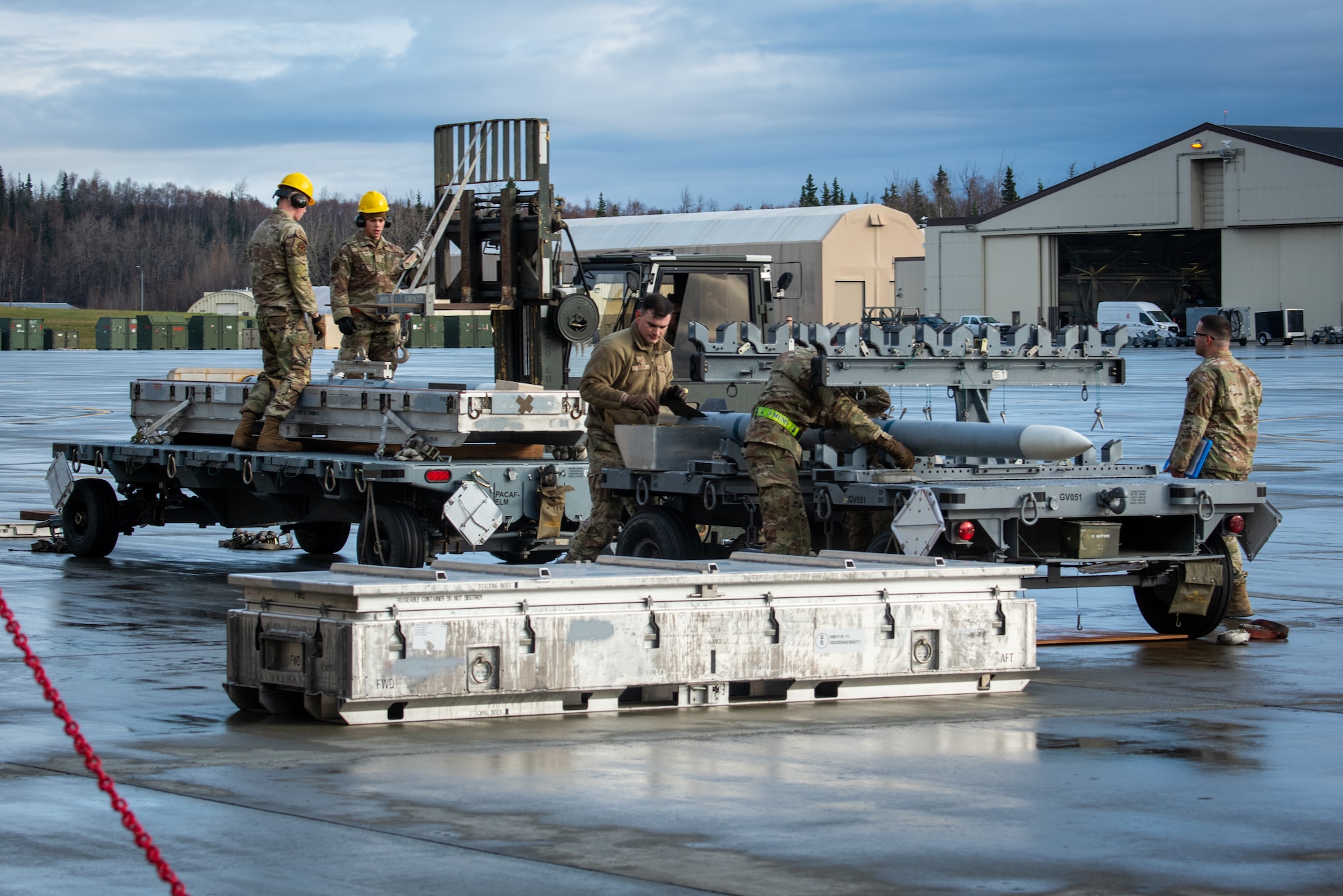 Crew chiefs, Munitions, commonly known as “AMMO”, and weapons Airmen formed different teams to demonstrate their skills in front of their peers and leaders.