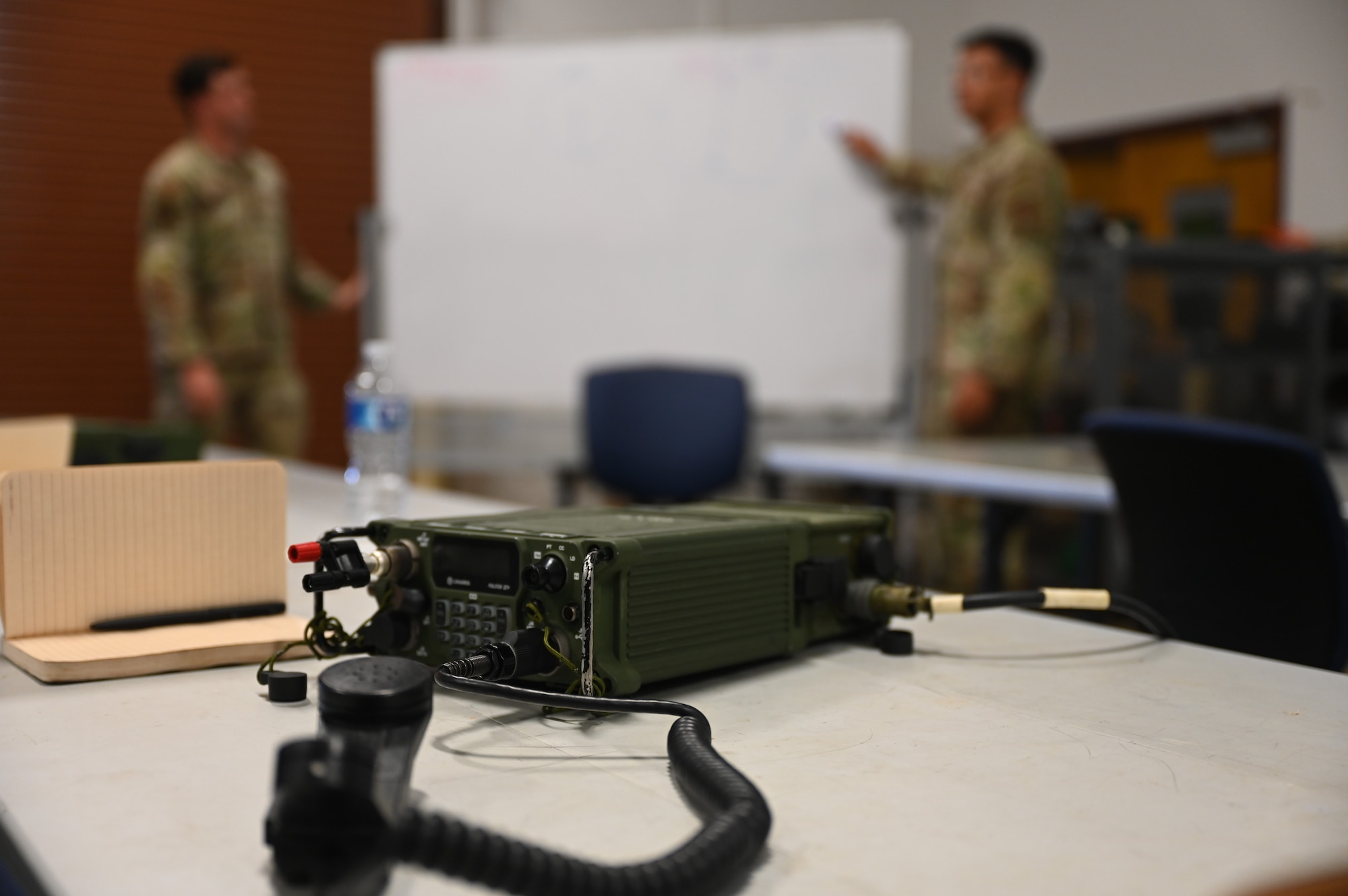 U.S. Air Force Airmen from the 11th Combat Air Base Squadron and the 644th Combat Communications Squadron practice the hands-on portion of survival skills training at Andersen Air Force Base, Guam, Oct. 29 2025.