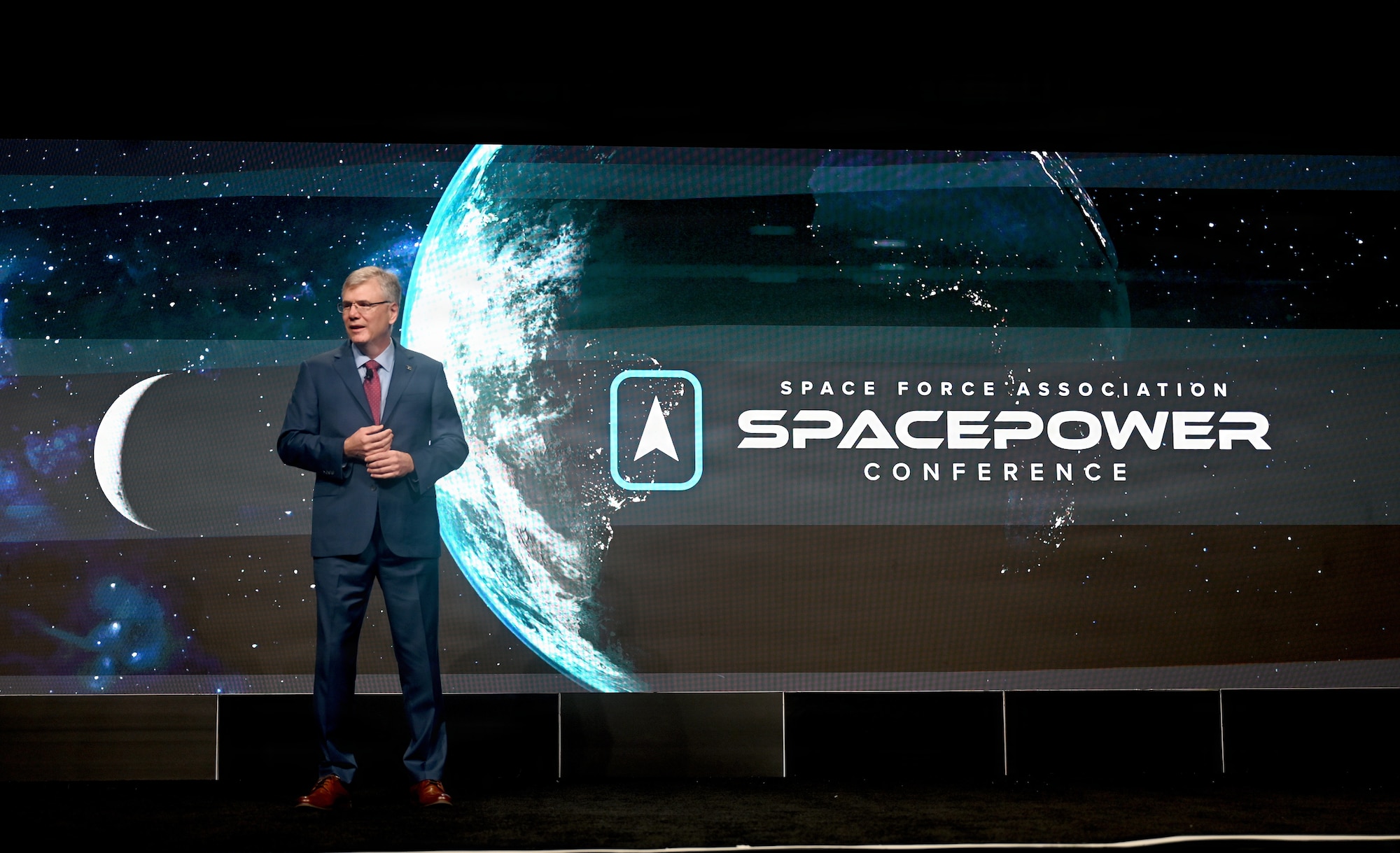SECAF delivers keynote address at SFA Spacepower Convention.