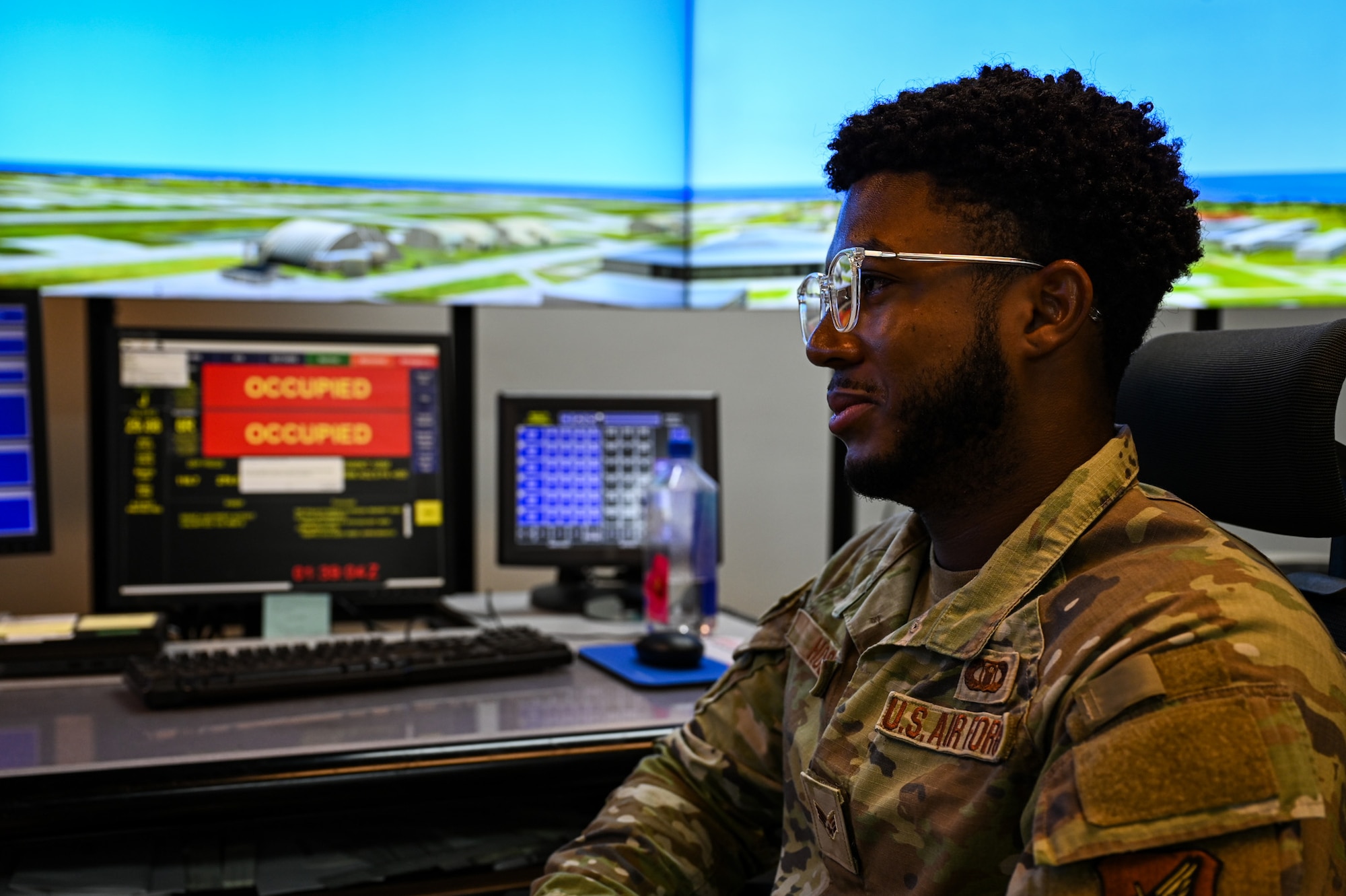 A member from the 36th Operational Support Squadron signs a checklist before beginning training with Airmen from the 11th Combat Air Base Squadron at Anderson Air Base, Guam, Oct. 2, 2025.