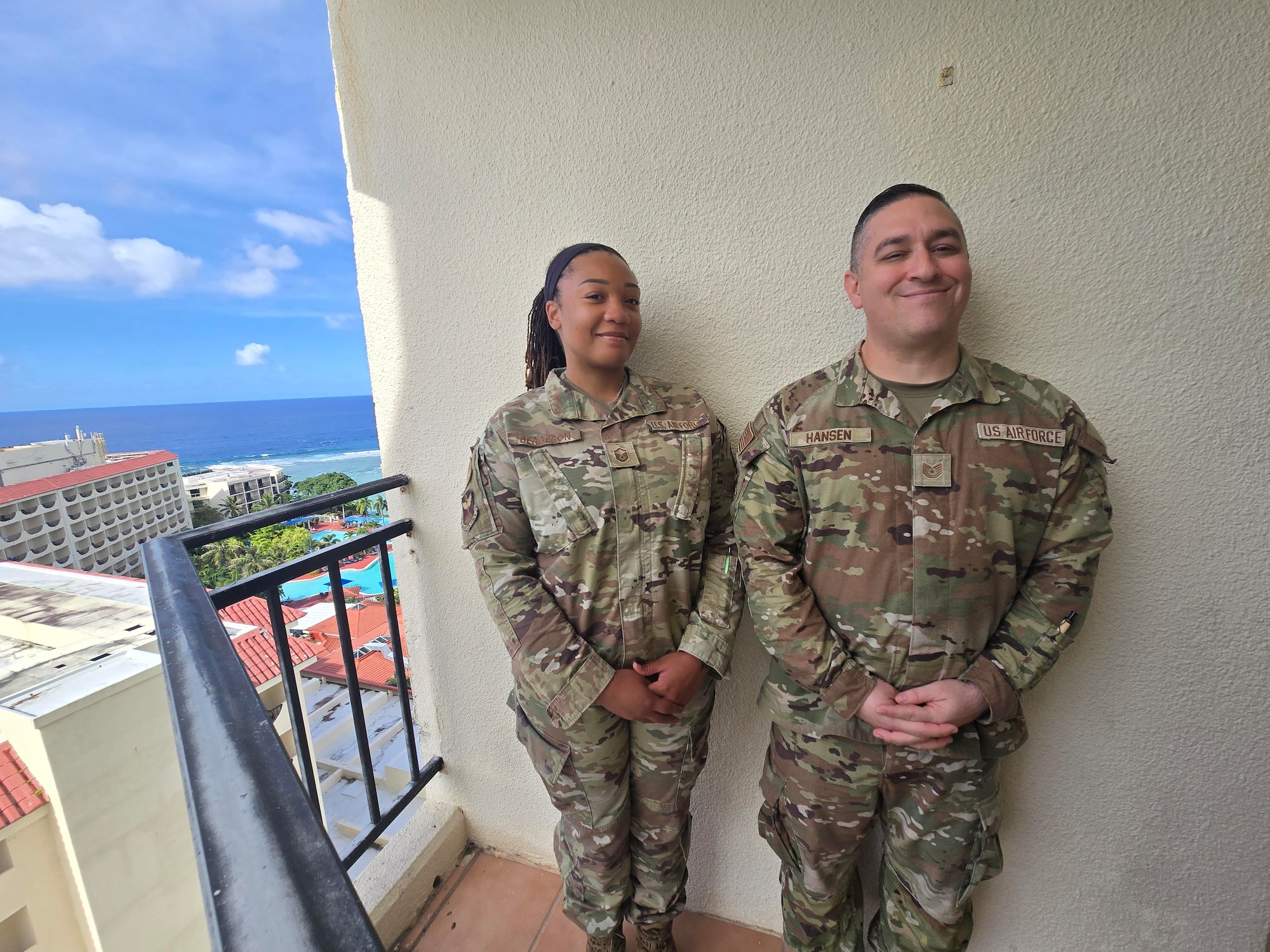 A U.S. Air Force Airman with the 11th Air Task Force safety team performs a fire extinguisher inspection during exercise Resolute Force Pacific in Saipan, Northern Mariana Islands, July 14, 2025.