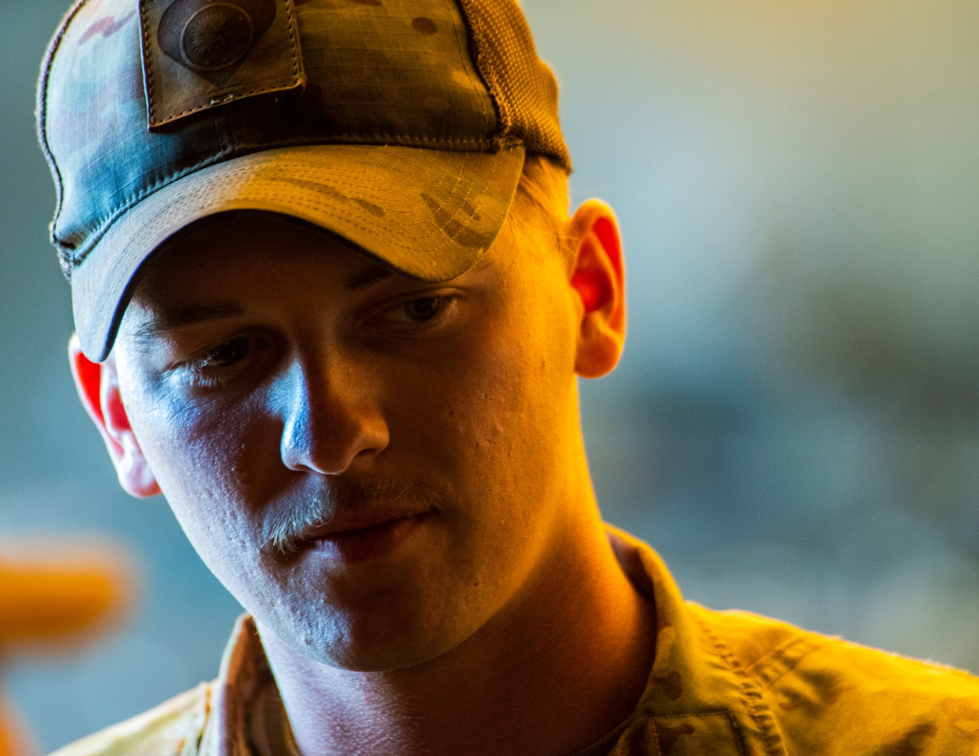 A U.S. service member conducts a joint training