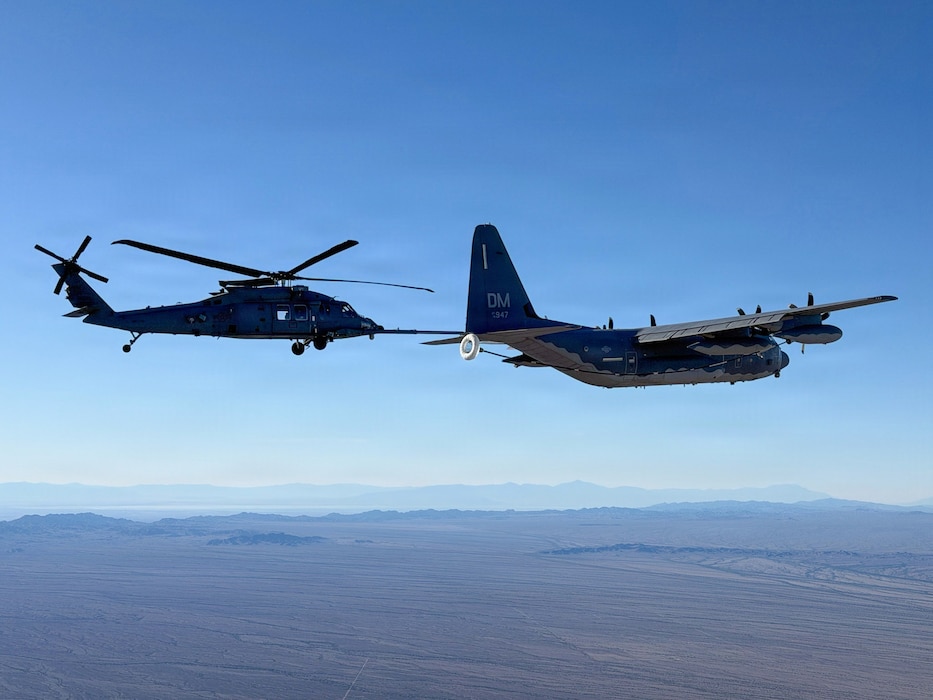 HH-60 and C-130 flying together