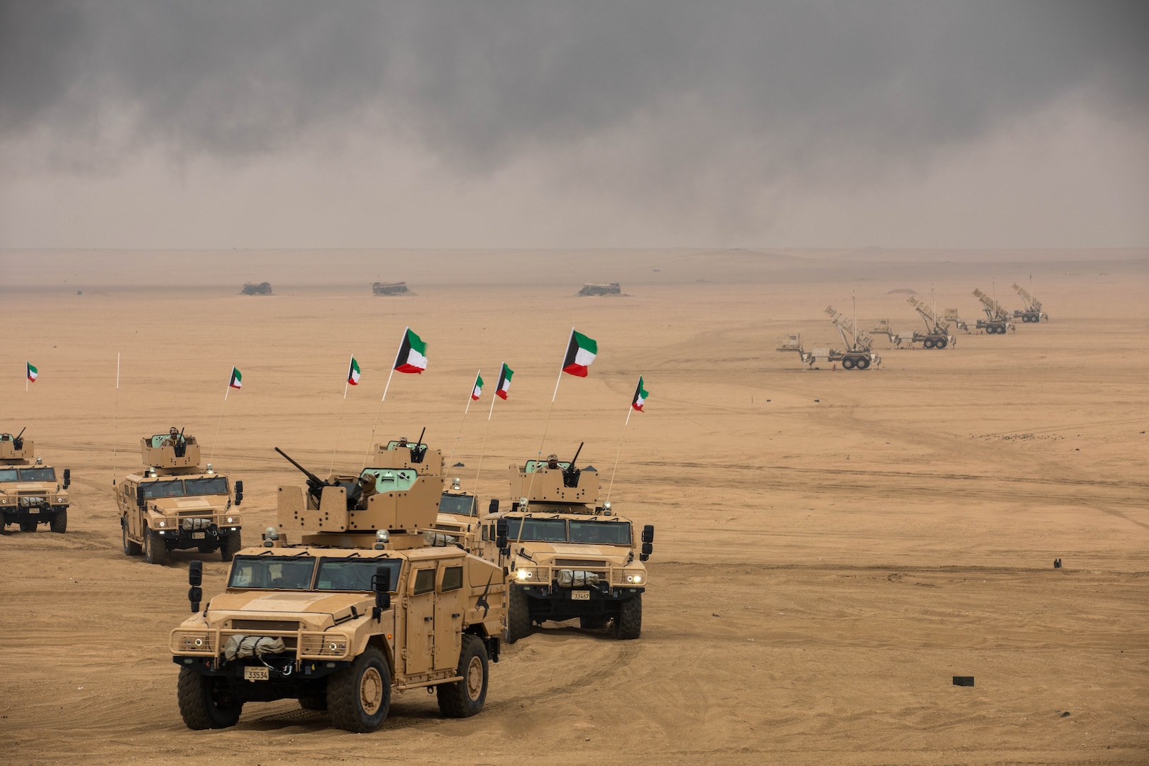 U.S. forces completed a high-end, advanced counter-drone exercise in Kuwait with international partners, Dec. 12. Led by Kuwait, exercise Sky Shield included participation from the United States, Bahrain, and the United Kingdom. Forces focused on enhancing interoperability to detect, track, and engage drones through a layered air defense architecture.