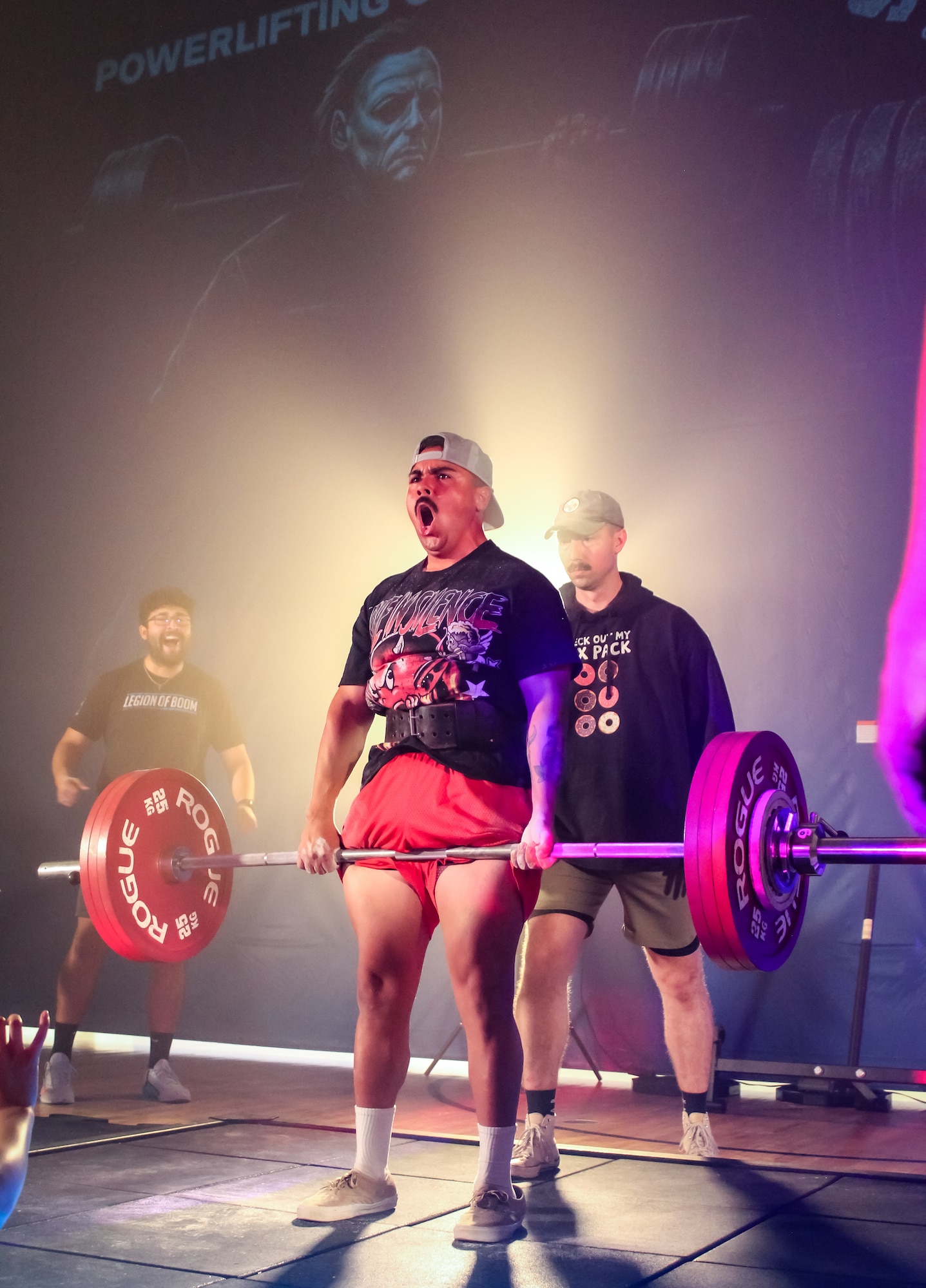 U.S. Air Force Airman 1st Class Jacob Ramos, an Airman in Training assigned to the 82nd Training Wing, participates in the deadlift portion of the Scary Strong Powerlifting Competition held at Sheppard Air Force Base, Texas, Oct. 25, 2025.