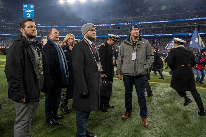 BALTIMORE (Dec. 13, 2025) - Special 
Special Agents assigned to the Protective Services Field Office of the Naval Criminal Investigative Service ensure the safety of their principals under the executive protection coverage during the 126th Army-Navy game at MT&T Stadium in Baltimore, Md., Dec. 13, 2025. (U.S. Navy photo by Mass Communication Specialist 2nd Class Kaitlyn E. Eads)