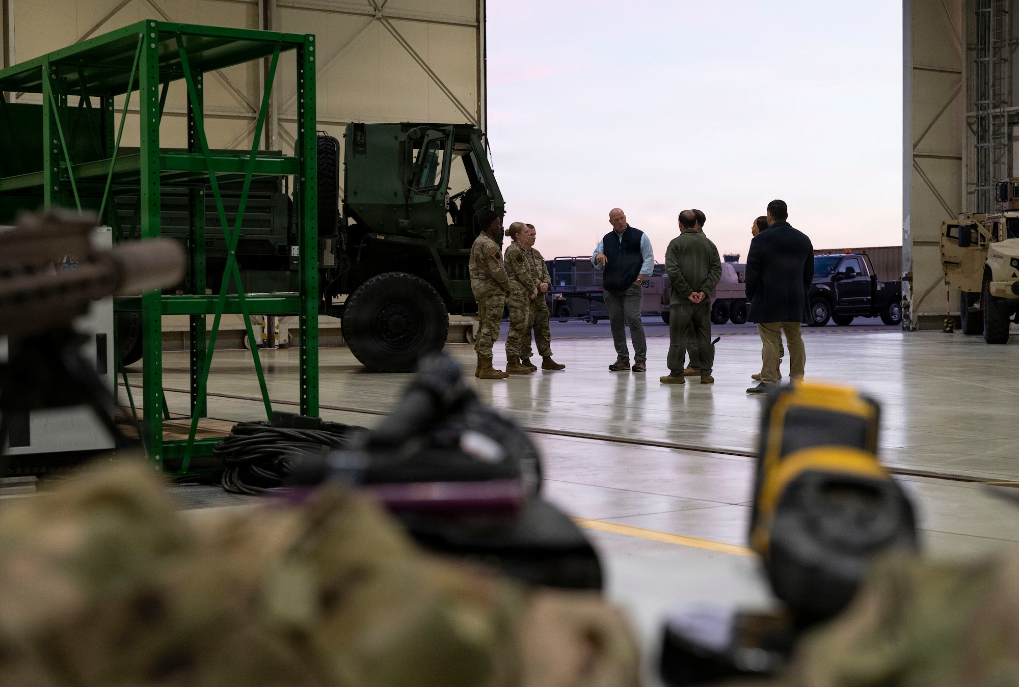 Airmen briefing NATO ambassador
