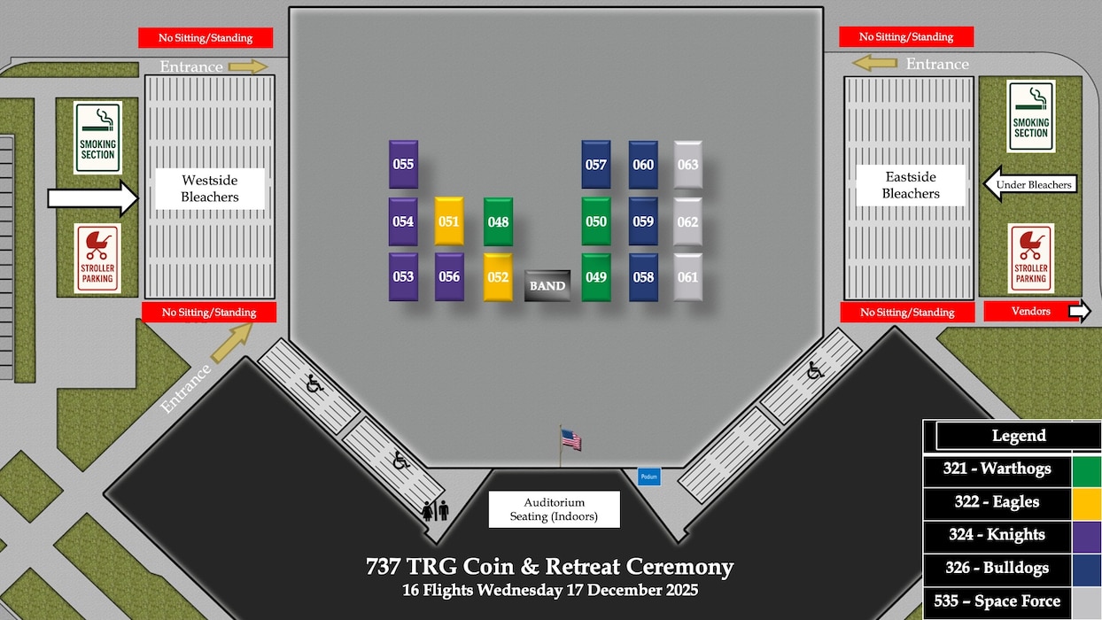 Flights 048-063 BMT Coin & Retreat Ceremony Line Up Graphic