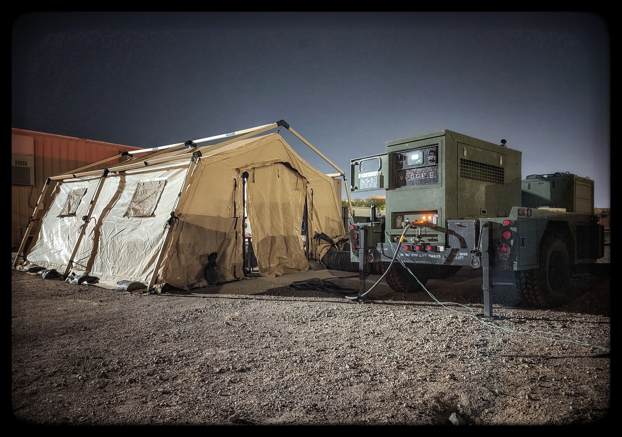 Airmen with the 752nd Operations Support Squadron finish setup of the Tactical Operations Center – Light kit during an exercise. The 752 OSS, Air Combat Command’s designated pathfinder unit for TOC-L, conducts real-world experimentation in major exercises like Red Flag, Bamboo Eagle, and Project Convergence. These efforts refine operation requirements, inform acquisition, and shape development of prototypes. (Courtesy Photo)