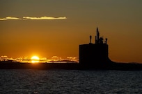 PCU Idaho successfully completed Alpha and Bravo sea trials, bringing the 26th submarine of the Virginia class one step closer to joining the fleet. Here she is departing the Groton, CT, shipyard on two picturesque mornings to showcase the expert craftmanship of General Dynamics Electric boat shipbuilders.