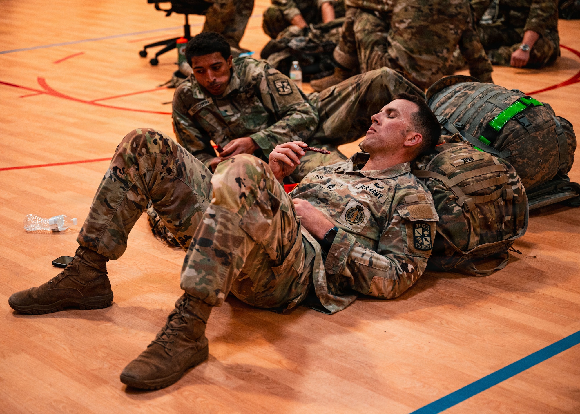 To earn the Norwegian Foot March badge, participants must finish the 18.64-mile event while carrying a 24.25-pound ruck and meeting time standards set by the Norwegian military.