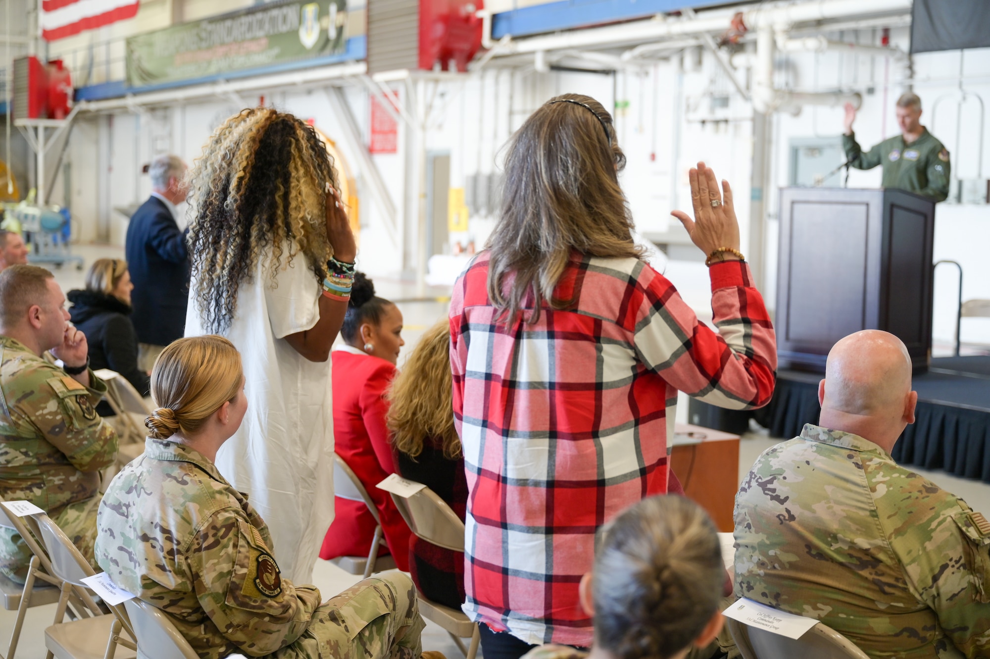 A photo of people performing oath.