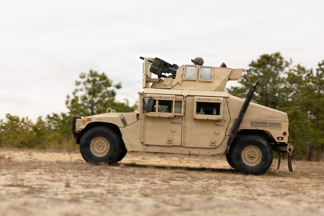 A U.S. Marine Corps combined anti-armor team prepares to conduct a live-fire exercise at Joint Base McGuire-Dix-Lakehurst, New Jersey, Dec. 6, 2025. Marines with 2nd Battalion, 25th Marine Regiment, 4th Marine Division, execute live-fire missions designed to sustain and refine tactical decision-making, leadership, and technical proficiency. The training improves unit readiness and ensures Marines maintain combat capabilities against armored threats. U.S. Marine Corps photo by Lance Cpl. Breysson Villacortacampos.)