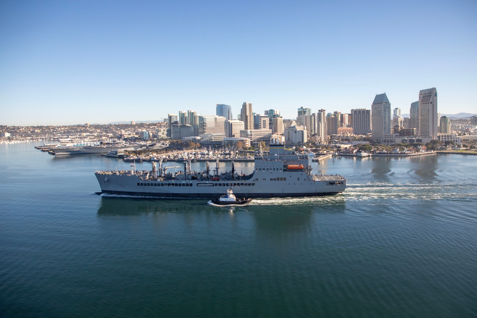 Oct. 25, 2025 - San Diego, Calif. USNS Lucy Stone (T-AO 209), a John Lewis-class fleet replenishment oiler, conducted integrated sea trials to assess the ship’s readiness and capability prior to acceptance trials and delivery to the Navy.